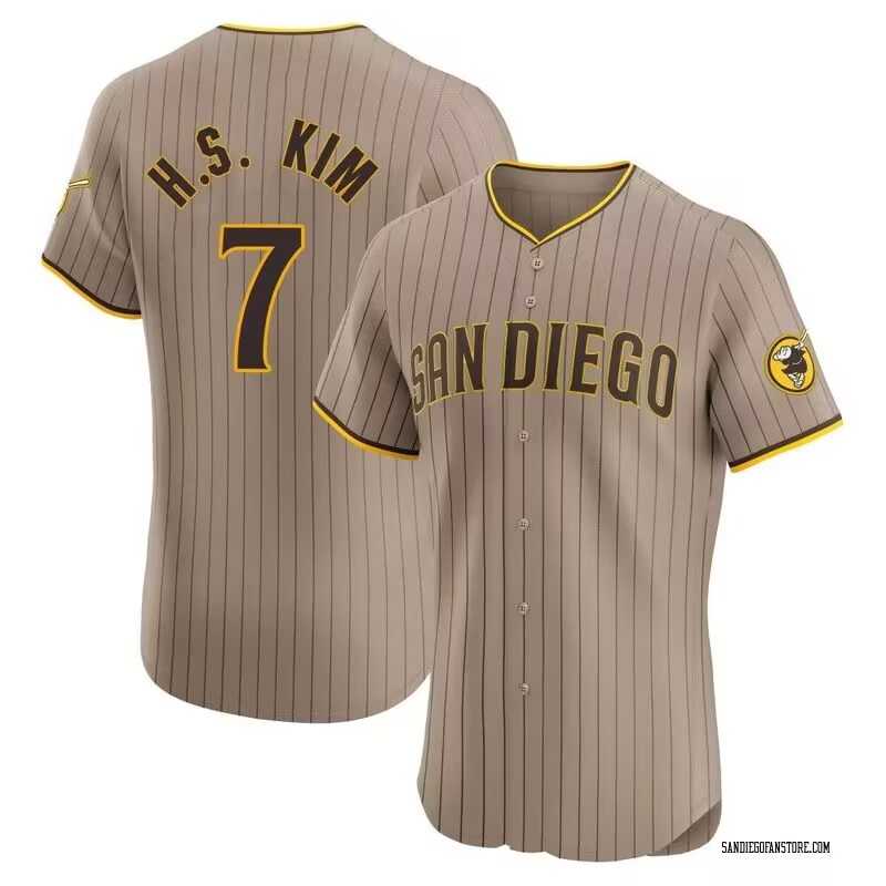 Men's San Diego Padres #7 Ha Seong Kim White Stitched MLB Cool Base Nike Brown Jersey,We sell and wholesale Men's San Diego Padres #7 Ha Seong Kim White Stitched MLB Cool Base Nike Brown Jersey on line form chian!